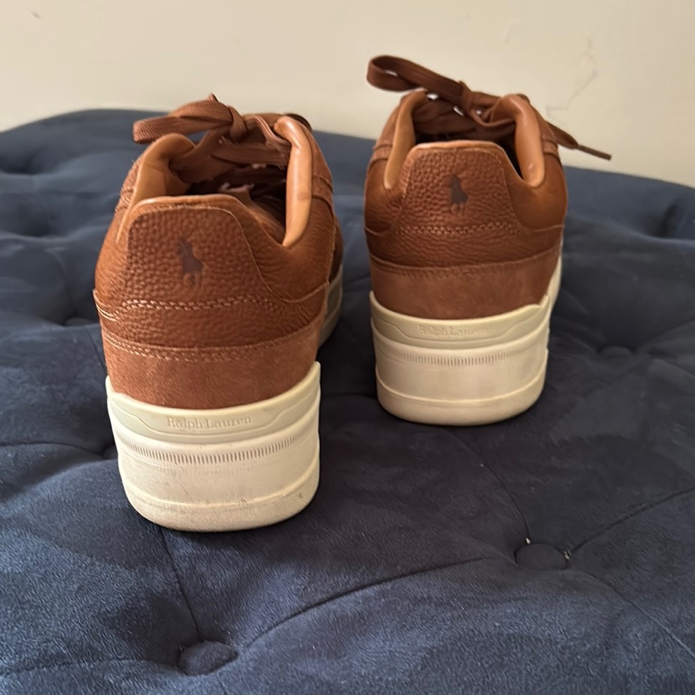 Polo Ralph Lauren Men's Brown Suede Master Sport Court Sneaker - Size: US 11.5 - Picture 9 of 13